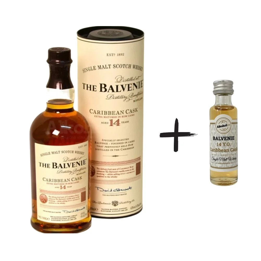 Balvenie Caribbean Cask 14y 0,7l 43% + miniatura