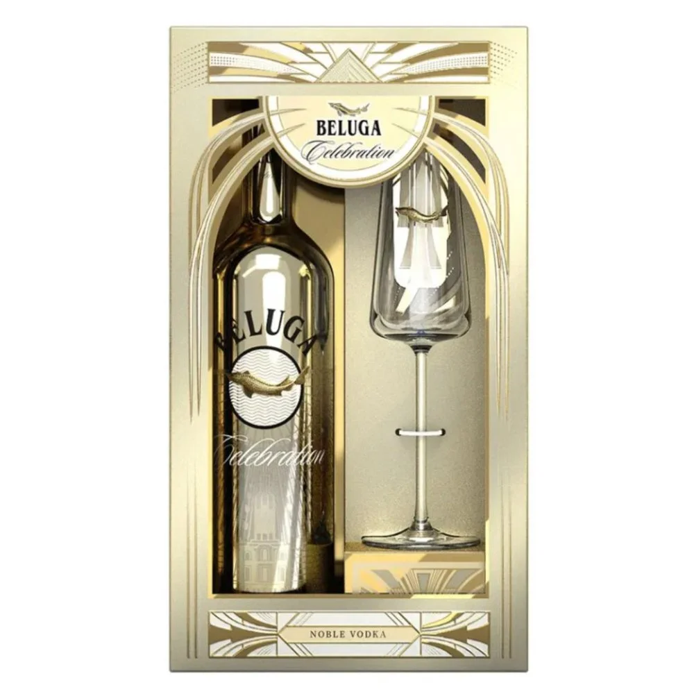 Beluga Noble Celebration 0,7l 40% + 1x sklo GB