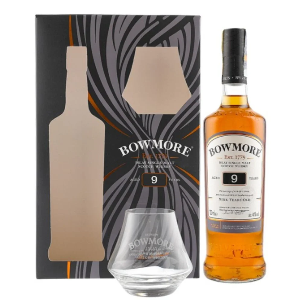 Bowmore 9y 0,7l 40% + 1x sklo GB