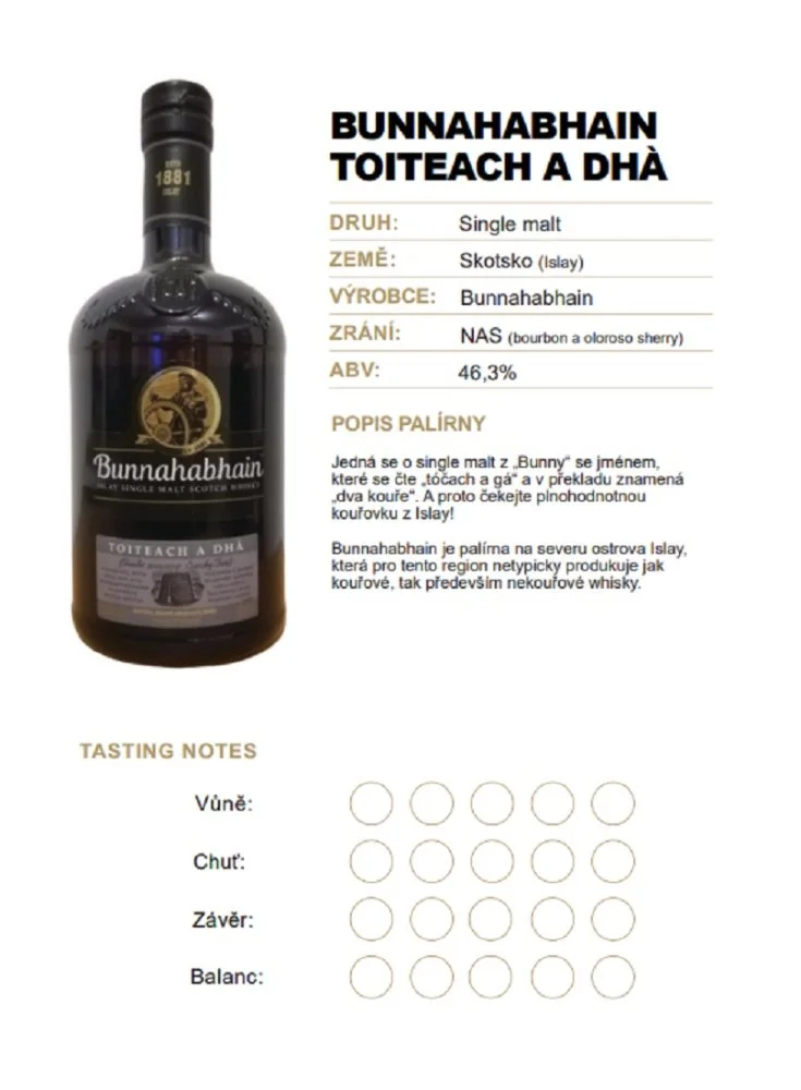 Bunnahabhain Toiteach A Dhà 0,04l 46,3%