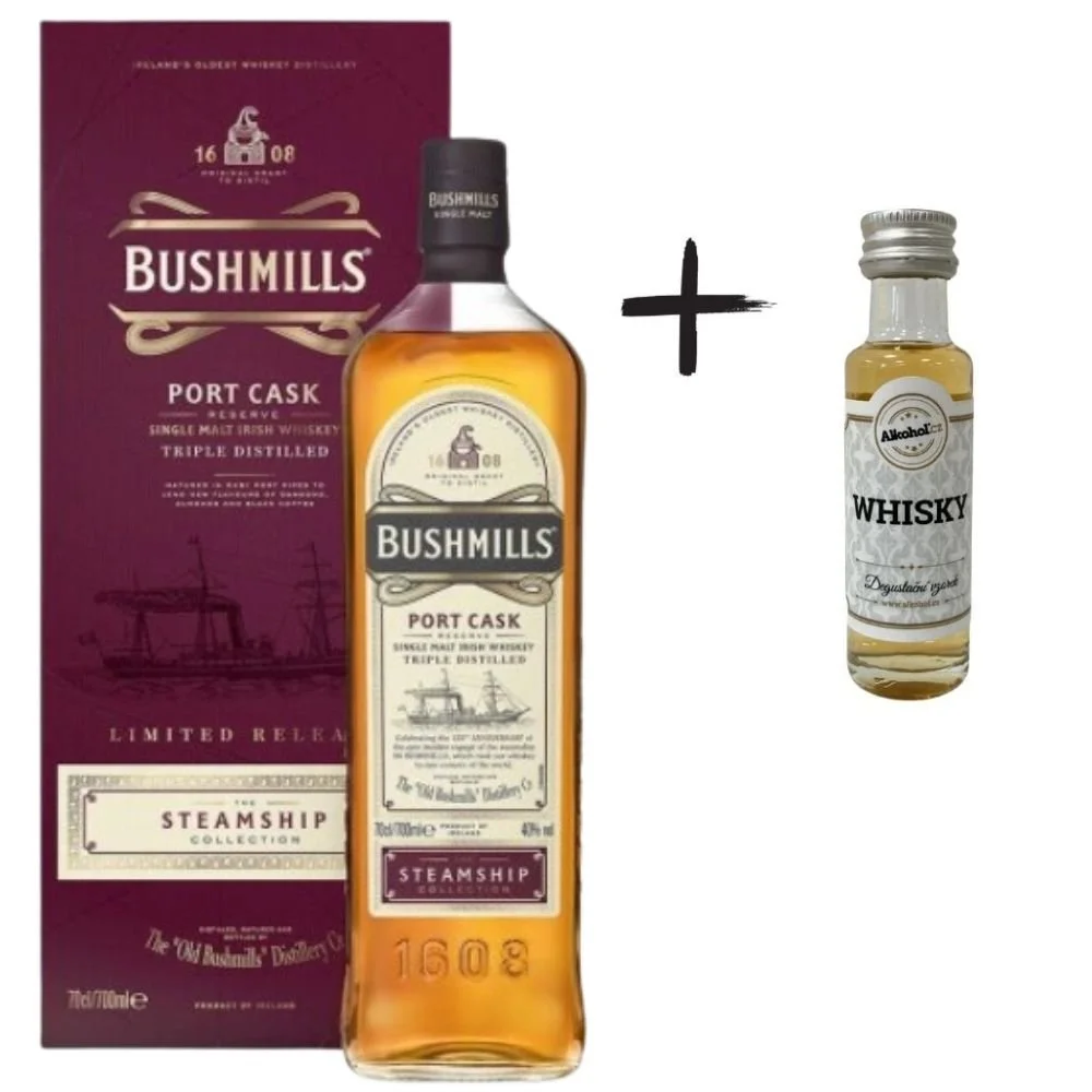 Bushmills Steamship Port Cask 0,7l 40% GB + miniatura