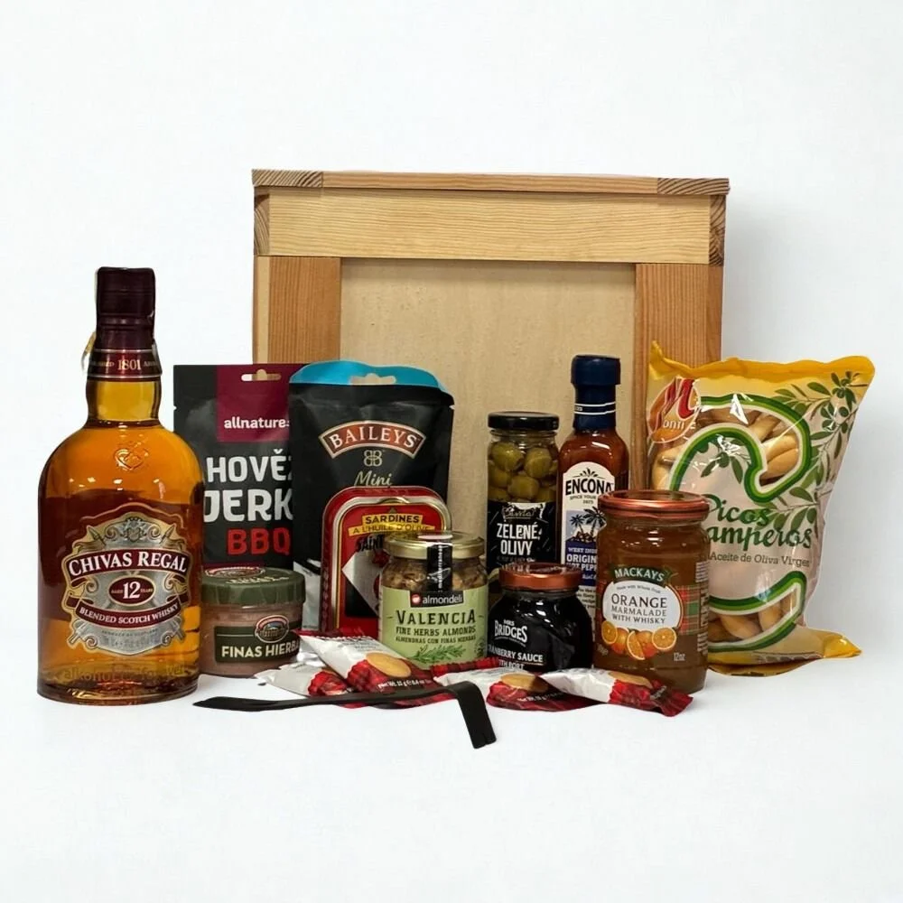 Dárková bedna s Alkoholem - Chivas Regal 12y 0,7l 40% + Páčidlo