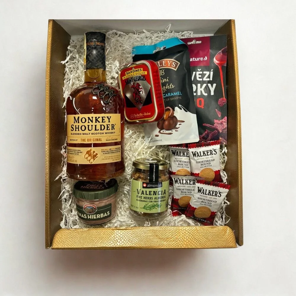 Dárková krabice s Alkoholem - Monkey Shoulder 0,7l 40%