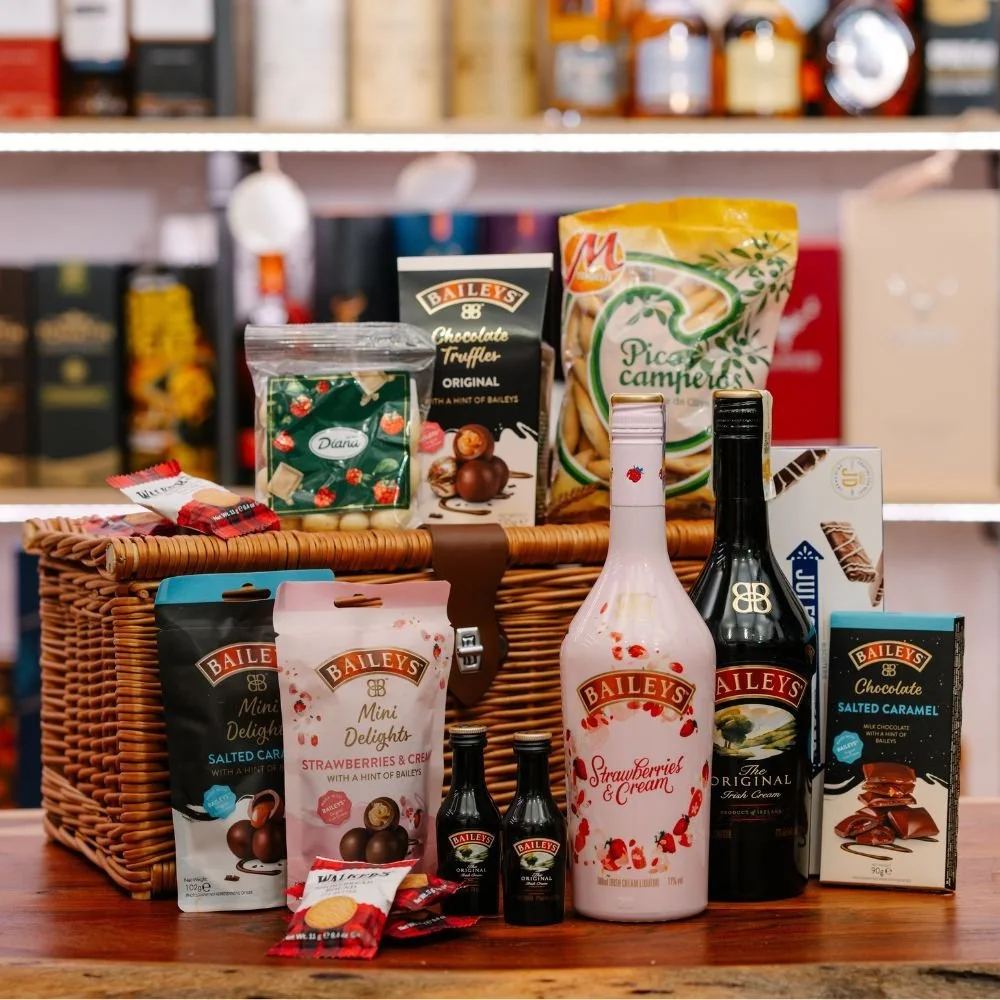 Dárkový Piknikový Koš s Alkoholem - Baileys 2×0,7l 17%