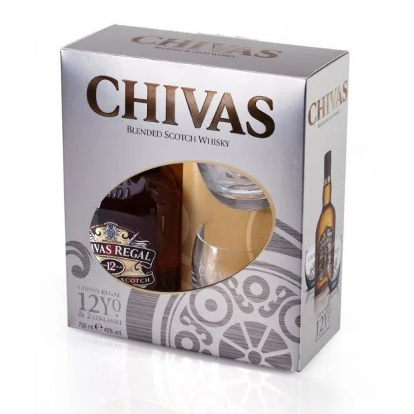 Gravírování: Chivas Regal 12y 0,7l 40% + 2x sklo GB 2017