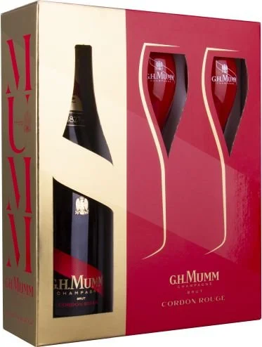 Gravírování: Mumm Cordon Rouge Brut 2020 0,75l 12% + 2x sklo GB