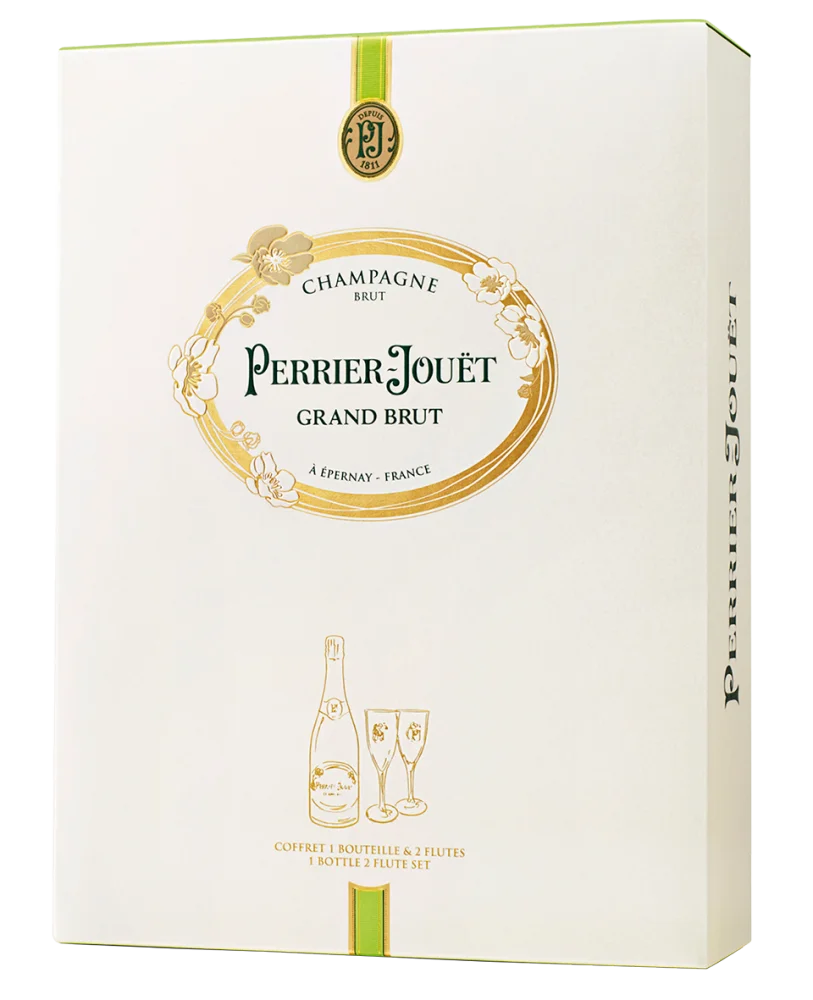 Gravírování: Perrier Jouët Grand Brut 0,75l 12,5% + 2x sklo GB