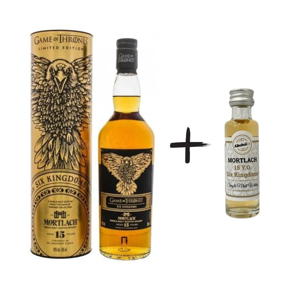 Mortlach Game of Thrones Six Kingdoms 15y 0,7l 46% L.E. Tuba + miniatura