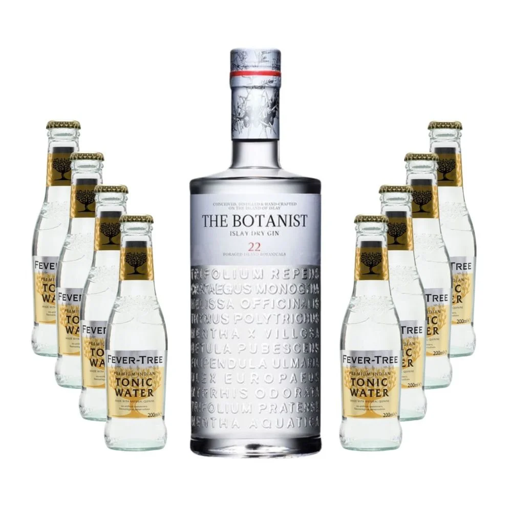 Párty set Botanist Gin 0,7l 46% + 8x Fever Tree Tonic Water 0,2l