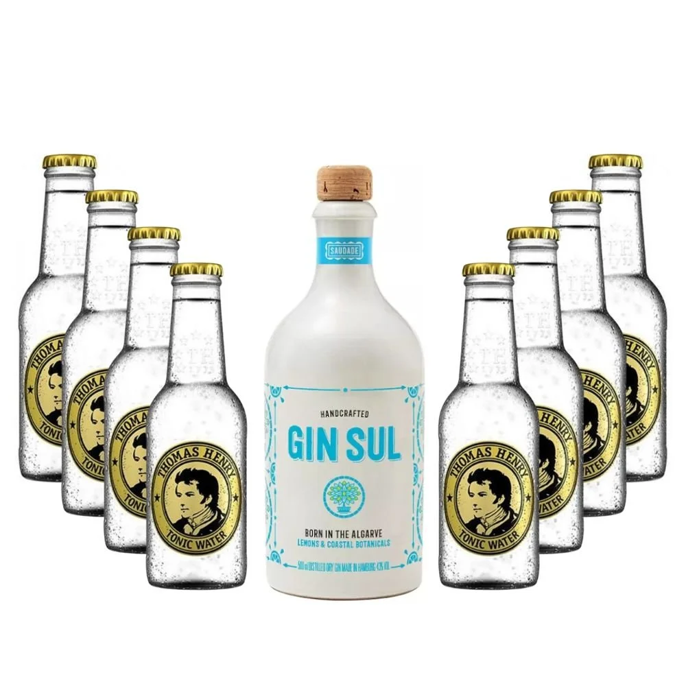 Párty set Gin Sul 0,5l 43% + 8x Thomas Henry Tonic Water 0,2l