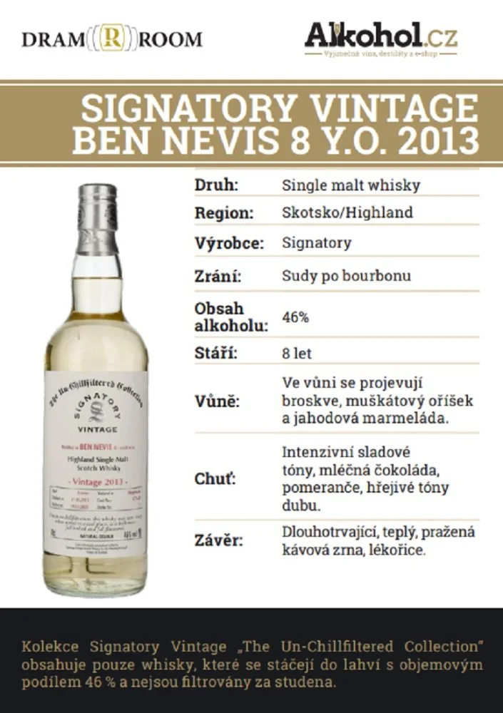 Signatory Vintage Ben Nevis 2013 8y 0,04l 46%