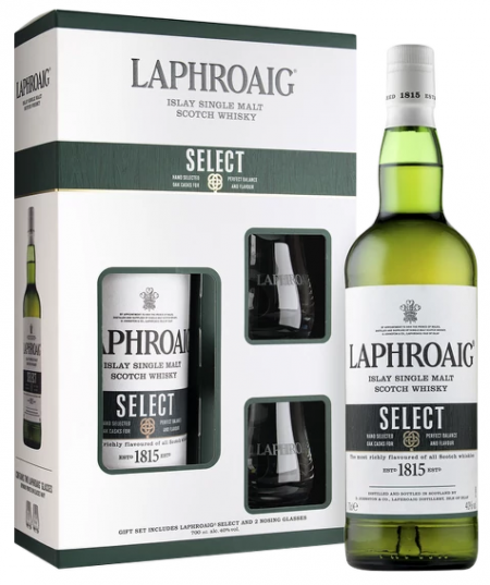 Lahev Laphroaig Select 0,7l 40% + 2x sklo GB
