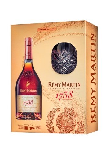 Lahev Rémy Martin 1738 Accord Royal Special Cuvée 0,7l 40% + 2x sklo GB