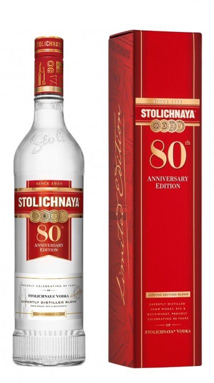 Lahev Stolichnaya vodka 80th Anniversary Edition 1l 40%