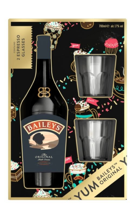 Lahev Baileys Irish Cream 0,7l 17% + 2x sklo GB