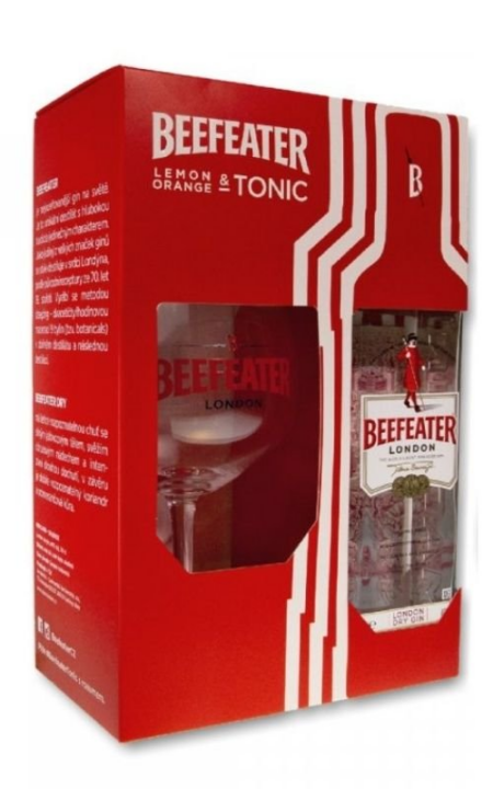 Lahev Beefeater Gin 0,7l 40% + 1x sklo GB