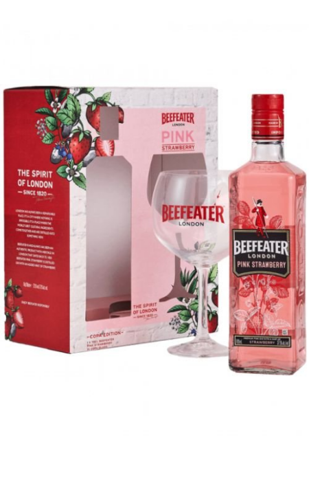Lahev Beefeater Gin Pink 0,7l 37,5% + 1x sklo GB