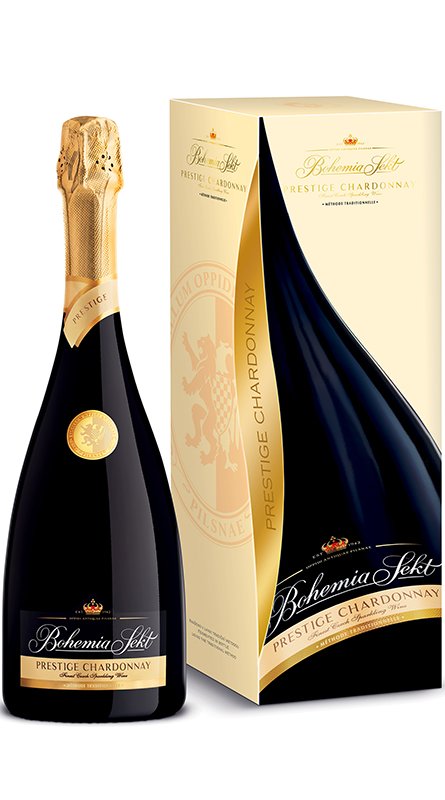 Lahev Bohemia Sekt Prestige Chardonnay Jakostní šumivé víno bílé 0,75l 13% Karton