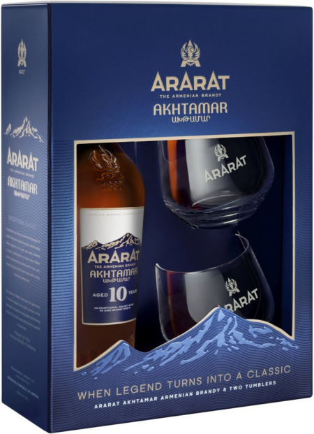 Lahev Brandy Ararat 10y 0,7l 40% + 2x sklo GB