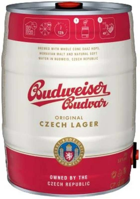 Lahev Budweiser Budvar Světlý Ležák Soudek 5l 5%