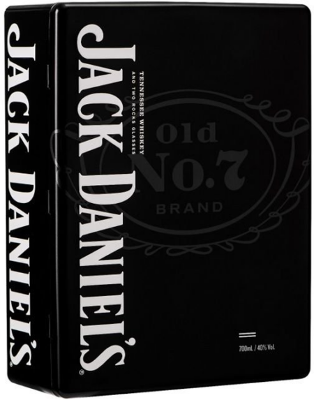Lahev Jack Daniel's No.7 0,7l 40% + 2x sklo 2022 Plech