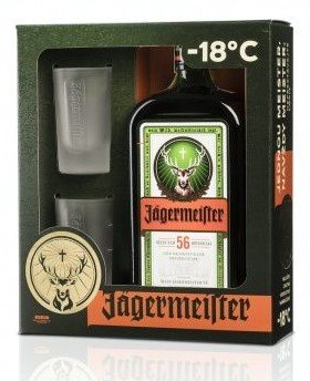 Lahev Jägermeister 0,7l 35% + 2x sklo GB