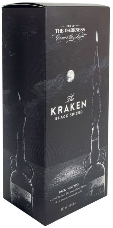 Lahev Kraken Black Spiced 2y 0,7l 40% GB se svíčkou